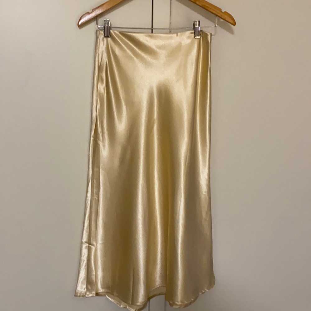 NWT Satin shiny A-line Skirt